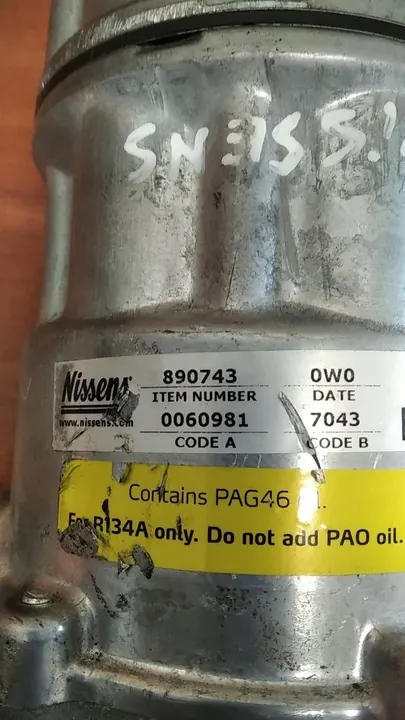 Compressore aria condizionata NISSENS 890743 image 2