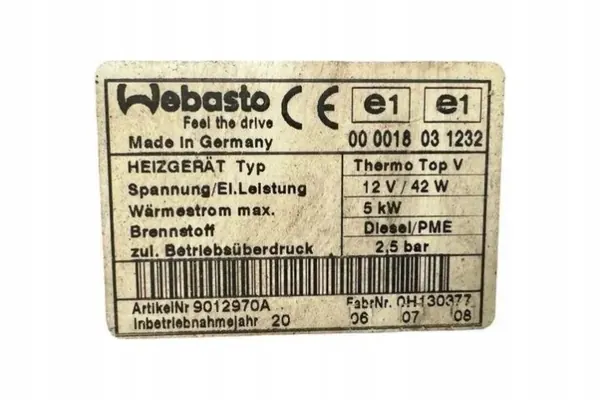 Chauffage Webasto OEM 1K0815065AD pour VW Touran 2005 image 7