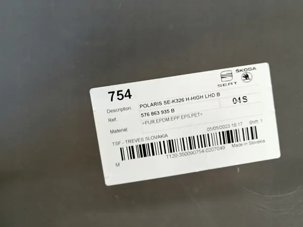 Isolation cloison Skoda OE OEM 576863935B image 7