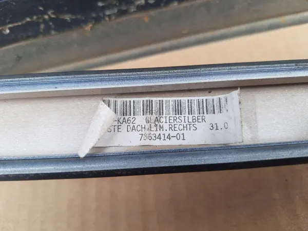 BMW F10 Rechter Daklijst OEM 7363414 A83 Glacier Zilver image 5
