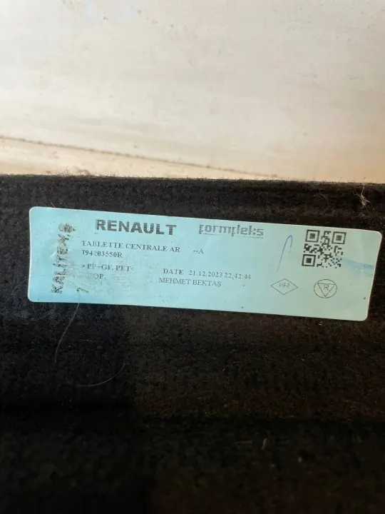 Prateleira porta-malas traseira OEM T94203550r Renault Clio V image 10