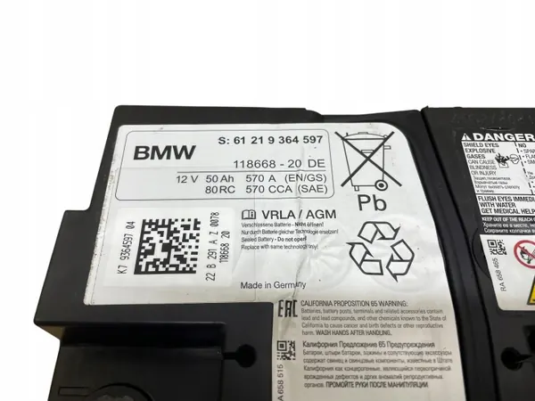 Batería AGM OEM 9364597 12V 50Ah para BMW/MINI image 4