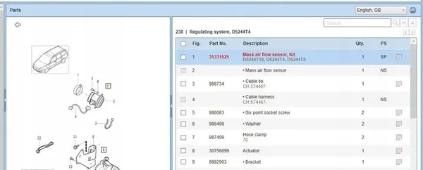 Luftmassenmesser Volvo XC90 I 31459405 image 6