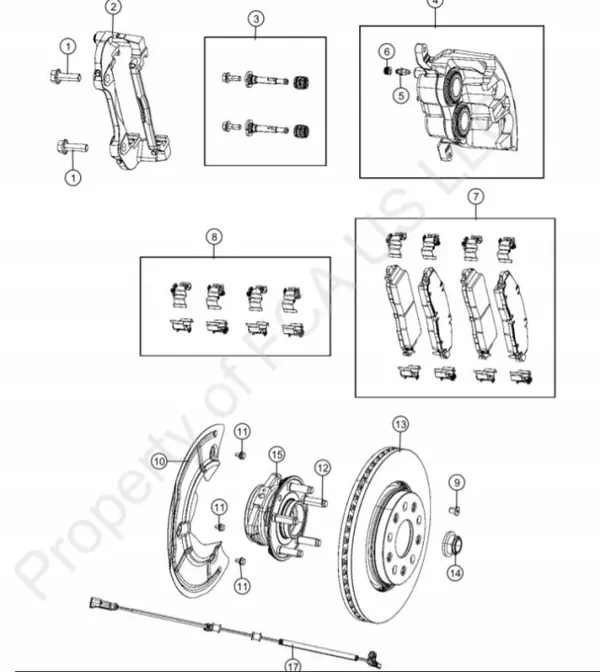 Bremsscheiben & Bremszangen vorne OEM 68250087AA 4 Jeep image 3