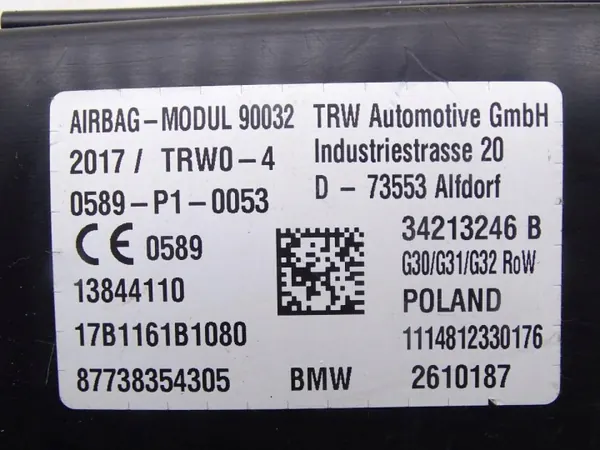 OEM 34213246B Vasen Penkin Airbag BMW 5-sarja G30/G31 image 4