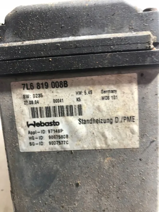 VW Touareg FL Webasto Lämmitys OEM 7L6 819 008 B image 5