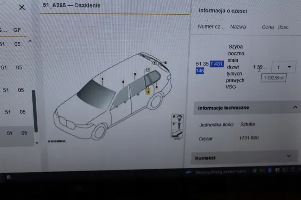 OEM 7431146 Achterrechter Deurruit voor BMW X7 G07 LCI image 3
