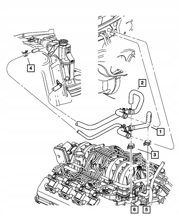 Tubo de saída de refrigerante Jeep Dodge Chrysler image 2