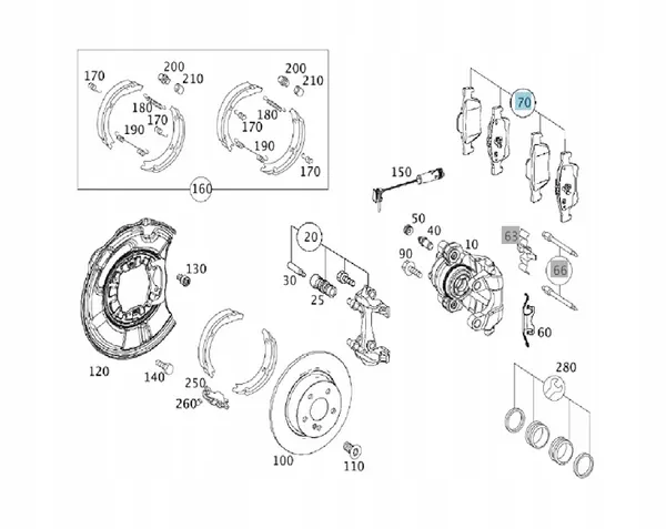 MERCEDES OE ACHTERREMBLOKKEN W211/219 A0004209604 image 5