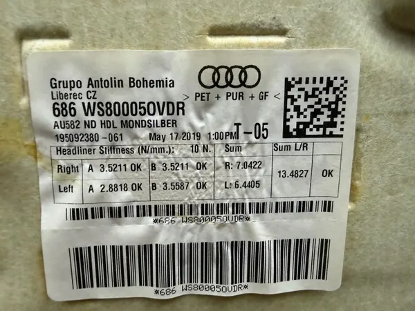 Pièce OEM AUDI A6 C8 AVANT KOMBI PODSUFITKA image 9