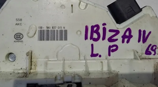 SEAT IBIZA IV 08- Främre Vänster Dörrlås 5N1837015N image 2
