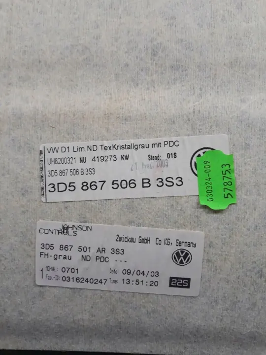 Techo Volkswagen Phaeton OEM 3D5867506B image 7