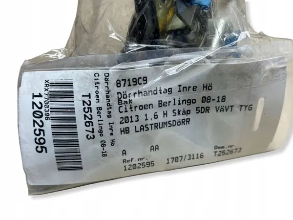 Manilla interior OEM 8719C9 derecha trasera Peugeot image 4
