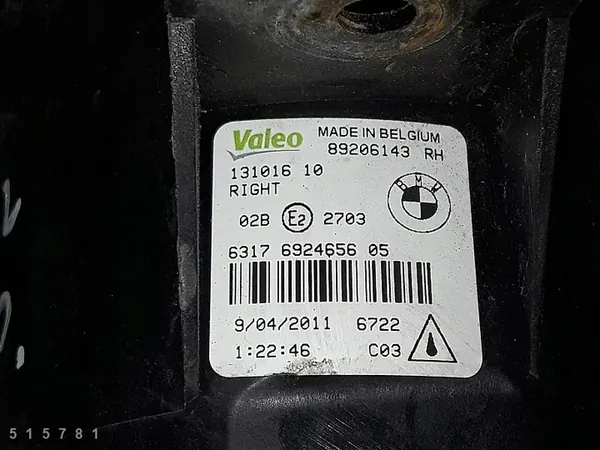 Farol de neblina direito BMW X1 E84 2011 89206143 image 6