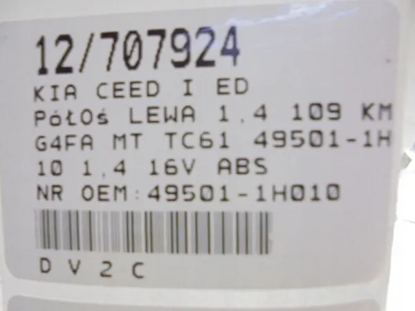 KIA CEED I ED Vänster drivaxel image 8