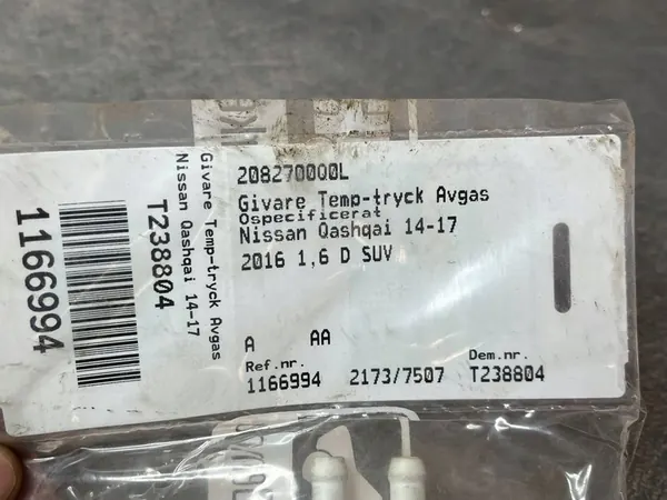 Tryckdifferenssensor Renault 4x4/SUV OEM 2082700Q0L image 4