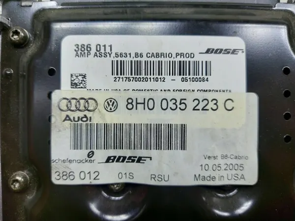 OEM 8H0035223CKASACJ Äänenvahvistin Audi A4 B6 Cabriolle image 5