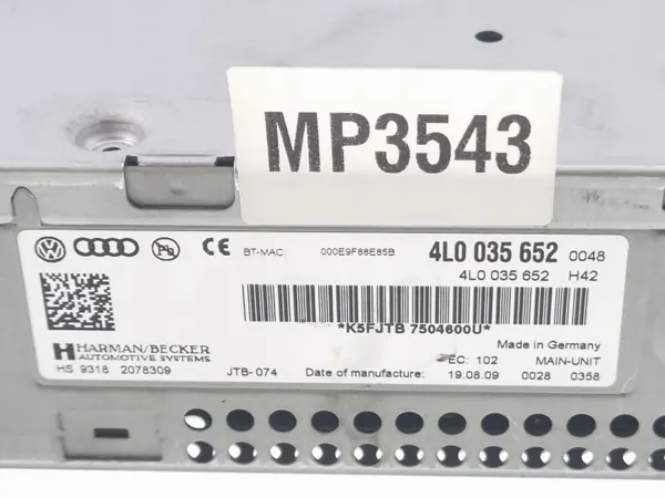 Unidade MMI Audi Q7 4L 2014 OEM 4L0035652 image 4