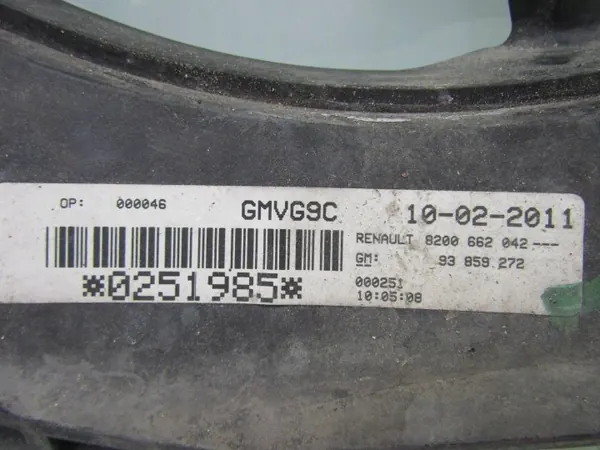 OEM 8200662042 Tuulettimen Kotelo Renault Trafic II:lle image 3