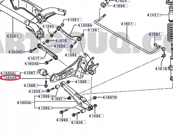 Braccio di controllo posteriore destro Mitsubishi ASX 10-19 image 3