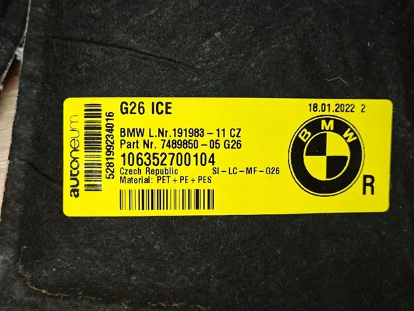 OEM 7489850 Geluidsisolatie Rechter Kofferbak BMW G26 image 5