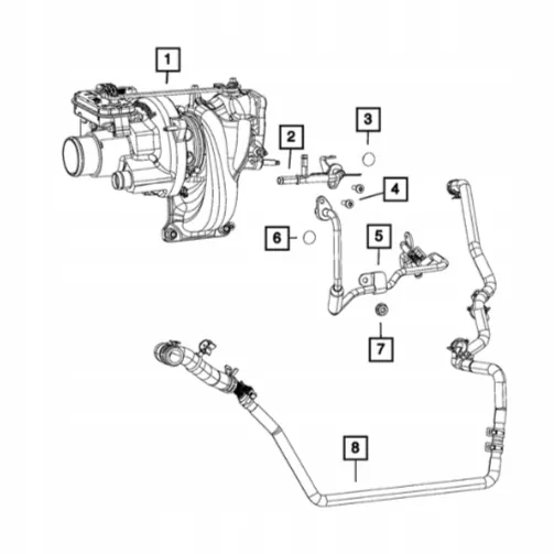 Kühlleitung Jeep Wrangler JL OEM 04893763AE image 4
