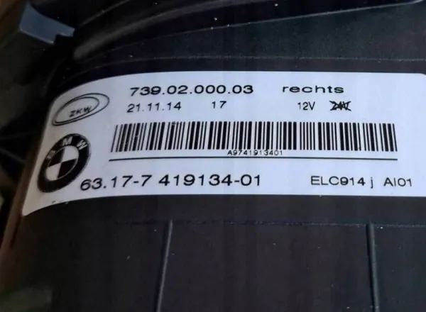 BMW OEM 7419134 Halogen LED DRL Höger Sida image 7