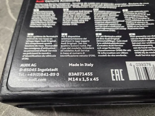 OEM 83a071455 Tornillos antirrobo M14x1,5x45mm Audi image 3