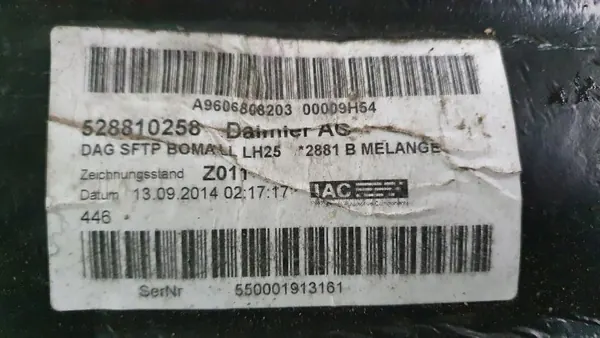 Tapete insonorizante chão cabina OEM 9606808203 Actros MP4 image 5