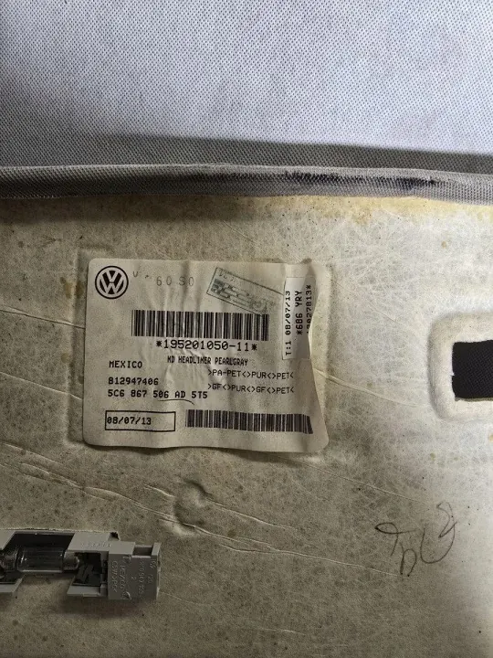 VW Jetta VI Dachhimmel OEM 5C6867506AD 5C6867501AD image 8