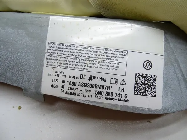 OEM 5N0880741G Rideau Airbag Gauche pour VW Tiguan image 5
