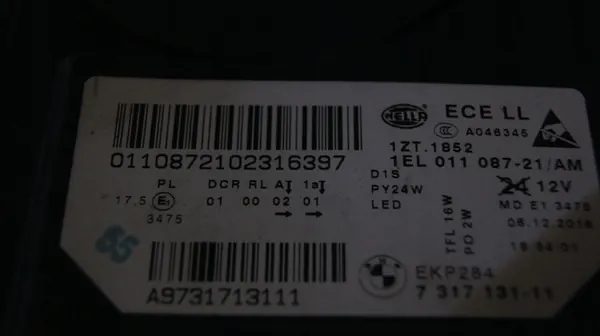 Farol esquerdo Bi Xenon BMW 5 F10 F11 LCI 7317131-11 image 3