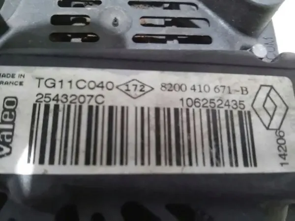 Vaihtovirtageneraattori Renault 1.9 DCI OE 8200410671B image 5