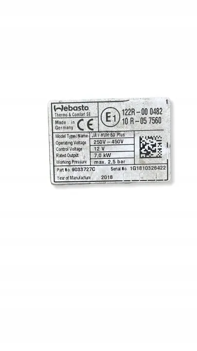 Calentador auxiliar Jaguar OE J9D3-18K600-AC Usado image 3
