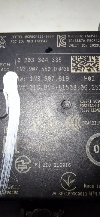 Radar OEM 1N3907550D för VW Audi Seat Skoda image 3