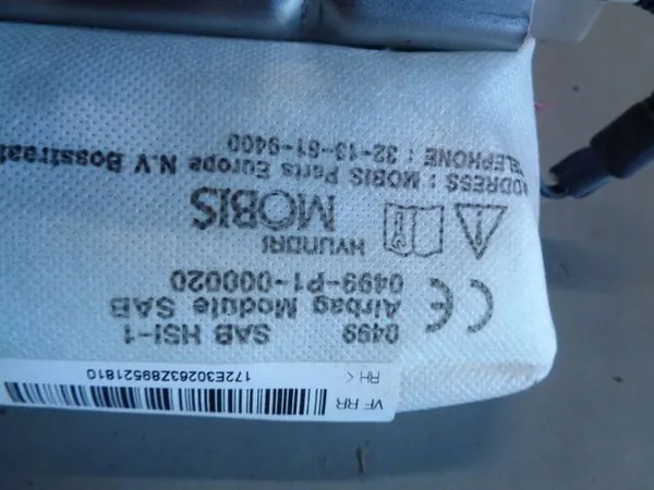 HYUNDAI I40 2018 Airbag Kissen Rechts Hinten image 2