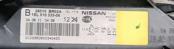 Nissan Qashqai I J10 Lift Etuvalo Vasemmalle Oikealle 26010BR02A 26060BR02A image 7