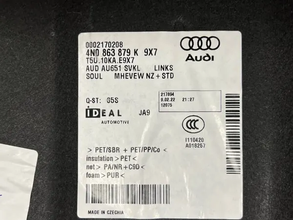 Panneau Latéral Coffre Gauche Audi A8 D5 OEM 4N0863879K image 3