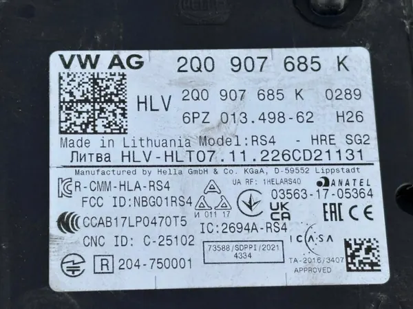 Sensor Radar Ponto Cego Skoda Enyaq IV OEM 2Q0907685K image 3