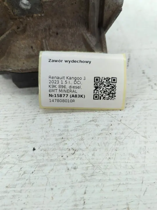 Exhaust Valve Renault Kangoo 3 2023 147808010R image 5