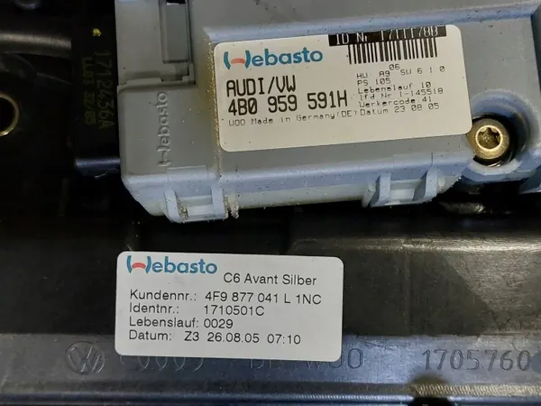 Toit Ouvrant Audi A6 C6 Avant OEM 4B0959591H 4F9877041L image 4