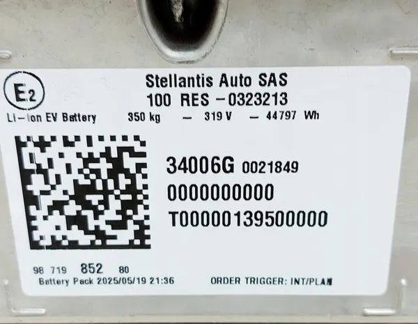 Batterie OEM 9871985280 für Citroen C3 IV E-C3 44kWh image 10