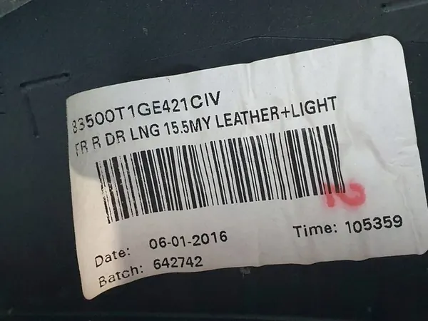 Painel de Porta Dianteira Direita Honda CR-V Couro Bege OEM image 7