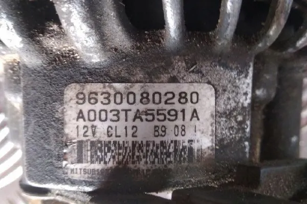 Vaihtovirtageneraattori PEUGEOT 806 1.9L diesel 1998 OEM 9630080280 image 3