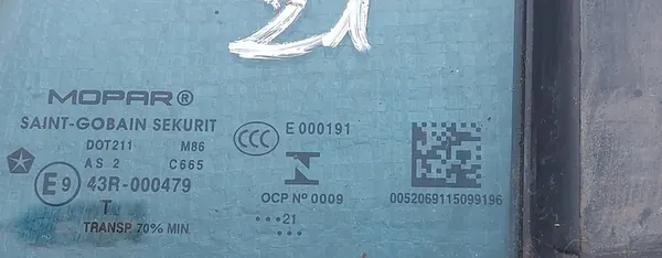 JEEP RENEGADE 21 22 VITRE DE PORTE AVANT GAUCHE OEM KTAG6CTR588UT image 2