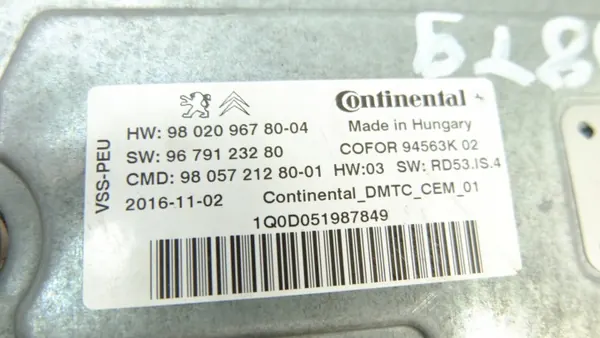 Módulo Start-Stop OEM 9802096780 para Peugeot 308 T9 image 7