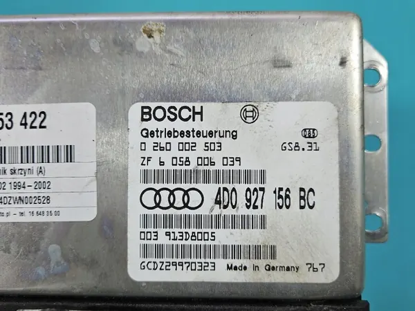 Boîtier de Commande Boîte Audi A8 D2 OEM 0260002503 image 6