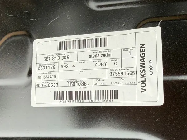 OEM JOZEEK 5E7813309 Takapaneeli Sarja image 6