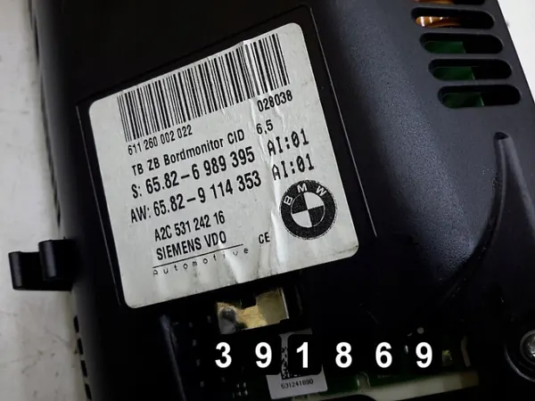 Pantalla de visualización BMW Serie 5 OEM 6989395 9114353 image 6