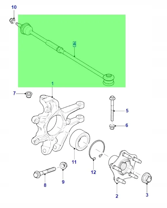 OEM 8W835B551D achterwielspoorstang - 1000km Jaguar image 6